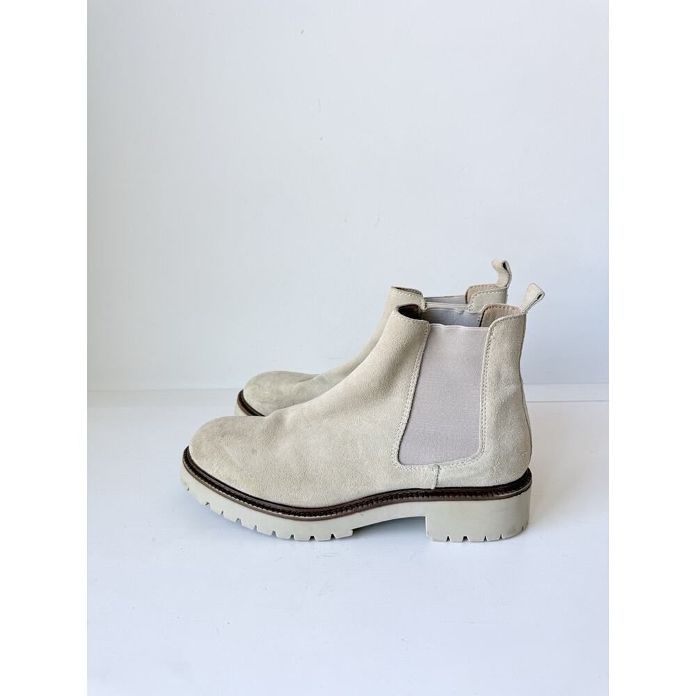Enzo Tesoti Suede Chelsea Boots Made in Spain Lug-Sole Ankle Booties 8.5 Eu 40